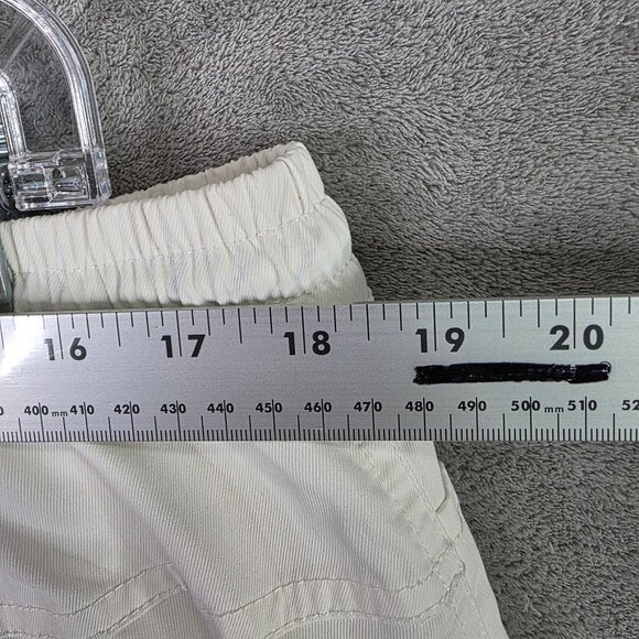 Mens Fashion Style White Shorts Drawstring 100% Polyester 10" Inseam Size XL - Picture 7 of 10